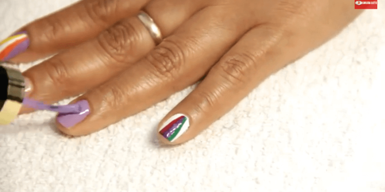 Uñas Decoradas | Triangulos de Colores | Casayfamiliatv