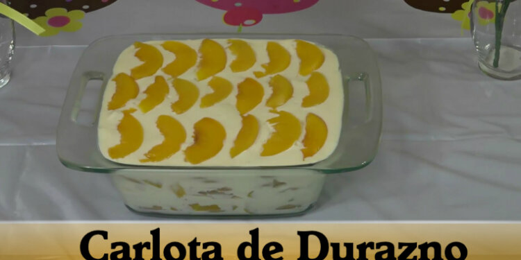 Postre de Galletas Marias con Limon y Durazno / Carlota de Durazno / Casayfamiliatv
