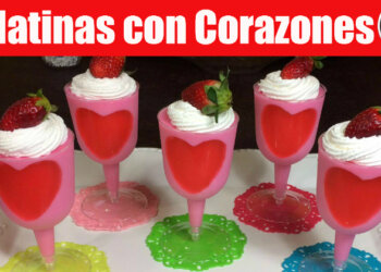 Gelatinas de Fresas con Corazones en Copas / Postre Facil / Casayfamiliatv