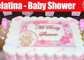 Gelatina con Transfer de Baby Shower para Niña