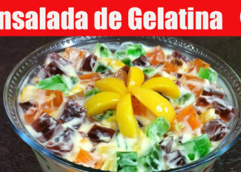 Postre – Ensalada de Gelatina con Yogurt Sabor Durazno