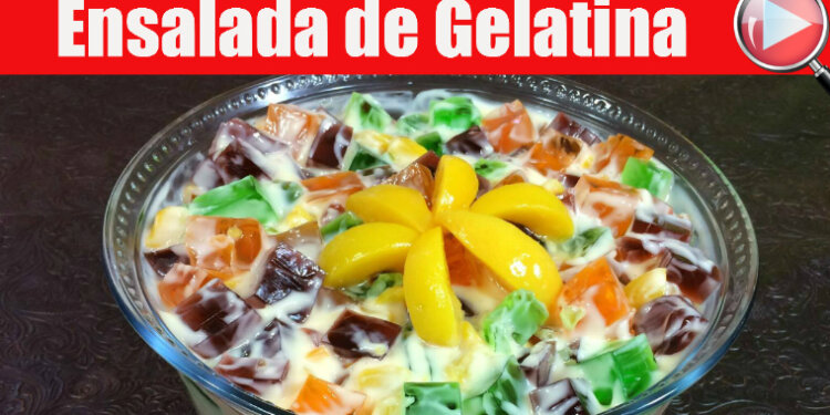 Postre - Ensalada de Gelatina con Yogurt Sabor Durazno - Recetas en Casayfamiliatv Postre – Ensalada de Gelatina con Yogurt Sabor Durazno