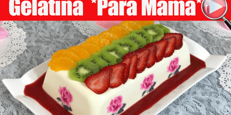 Gelatina de Queso Crema con Salsa de Fresa y Transfer - Para Mamá - Recetas en Casayfamiliatv Gelatina de Queso Crema con Salsa de Fresa y Transfer –  Para Mamá
