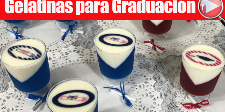 Gelatinas Individuales con Transfer para Graduación - Recetas en Casayfamiliatv Gelatinas Individuales con Transfer para Graduación
