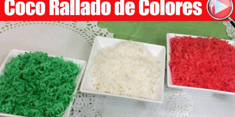 Coco Rallado de Colores – Como Hacer Coco Rallado de Colores