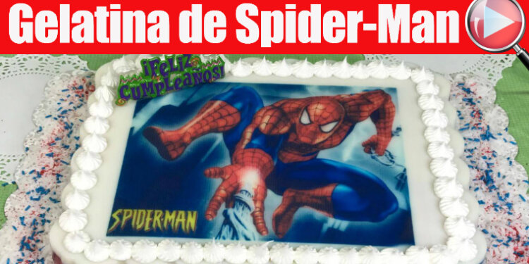 Gelatina de Mosaico con Transfer de Spider-Man | Para Cumpleaños de Niños