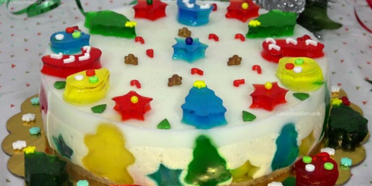 Tarta Navideña de Queso Crema y Gelatina – Recetas en Casayfamiliatv