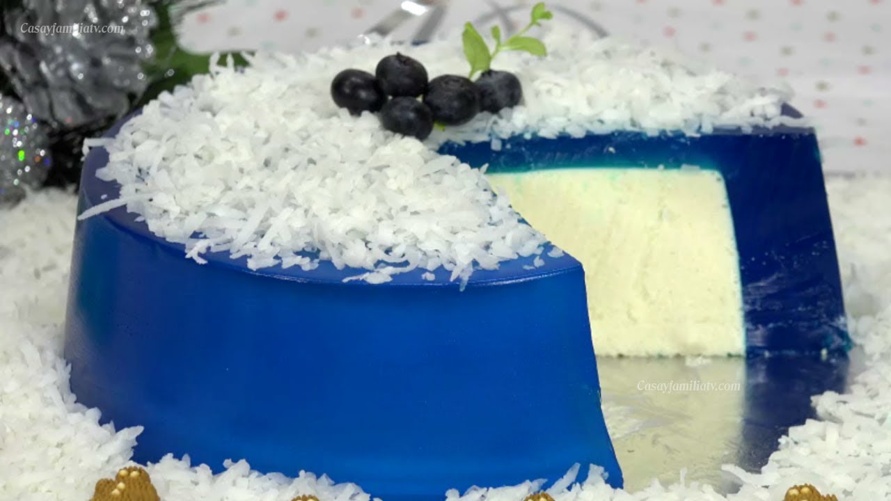 Gelatina Navideña Rellena de Queso Crema - Recetas en Casayfamiliatv