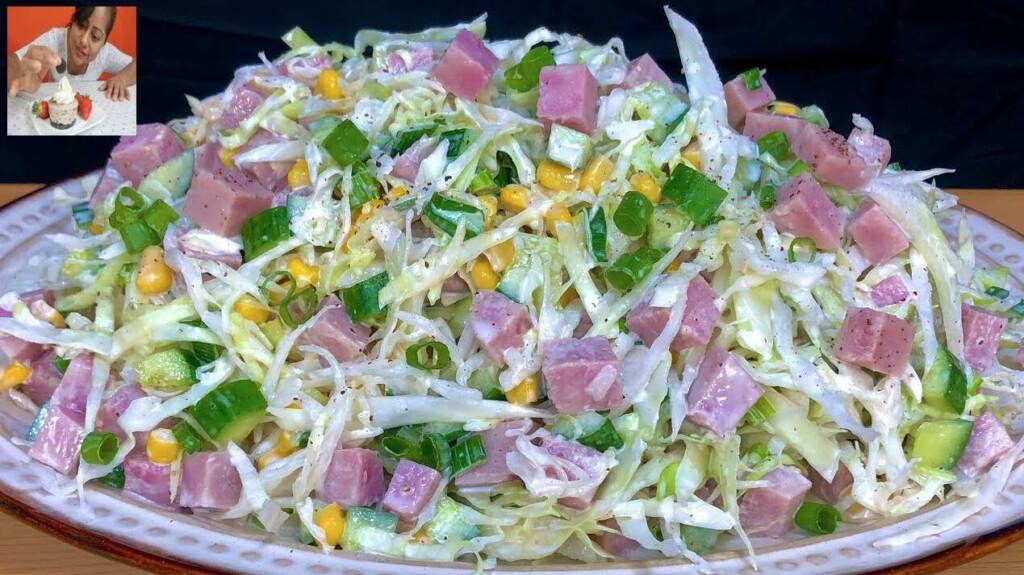 ▷ DELICIOSA ENSALADA DE REPOLLO CON JAMON